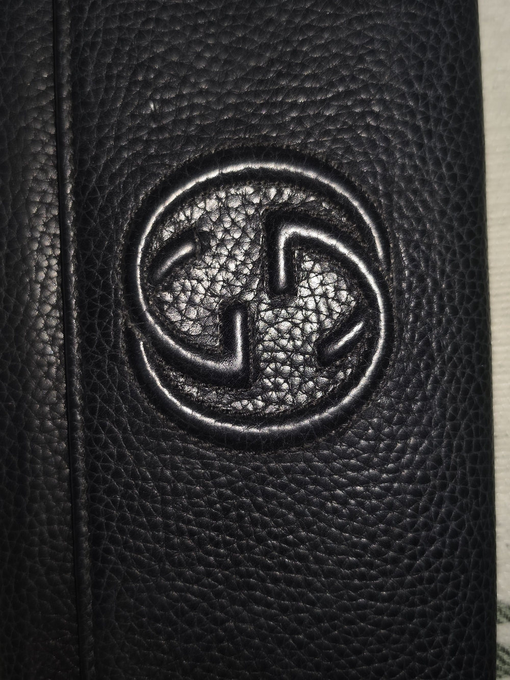 Gucci Black Leather Continental Wallet - Signature Interlocking G - Picture 9 of 10